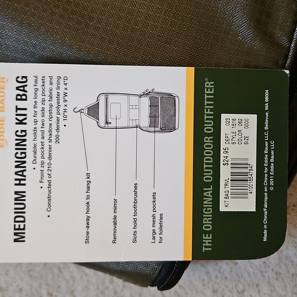 Hanging Toiletry Kit NWT Eddie Bauer - Picture 2 of 7
